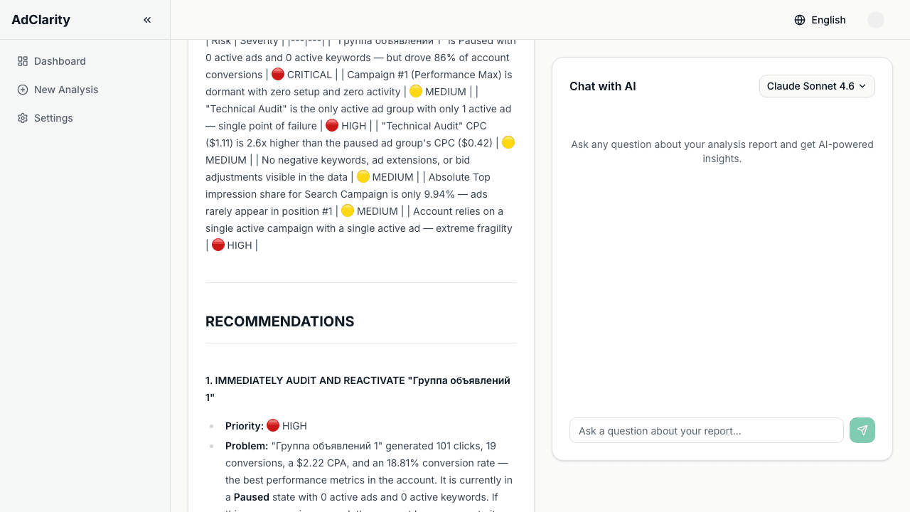 Top-10 prioritized recommendations